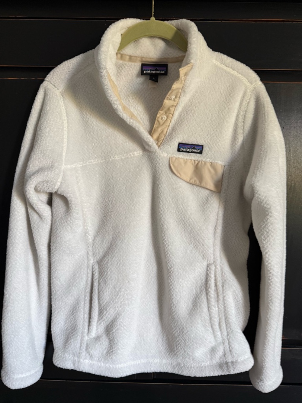 Patagonia White Polartec Sherpa Fleece - Cozy Lining